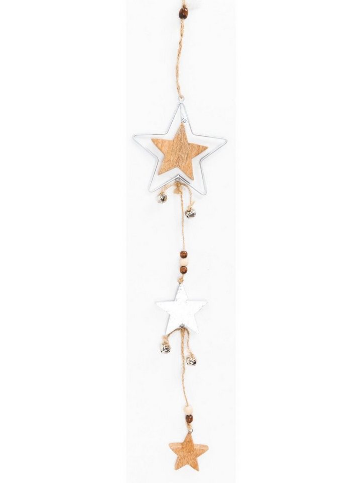 Trend Line Weihnachtsfigur TrendLine Weihnachtsanhänger Holz 60 cm natur-weiß von Trend Line