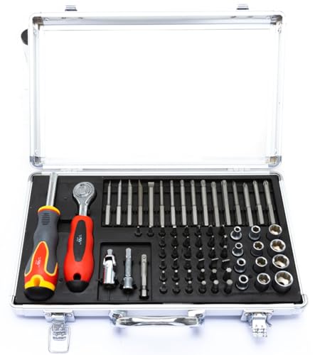 Trend Line Werkzeug-Set Werkzeugkoffer Werkzeug 71 TLG Bits Ratsche von Trend Line