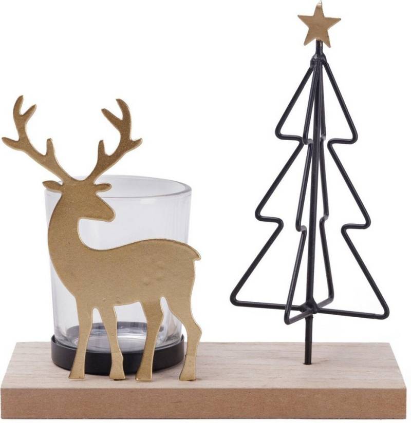 Trend Line Weihnachtsfigur TrendLine Teelichthalter Holz-Metall mit Hirsch Trend Line Weihnachtsfigur TrendLine Teelichthalter Holz-Metall mit Hirsch von Trend Line