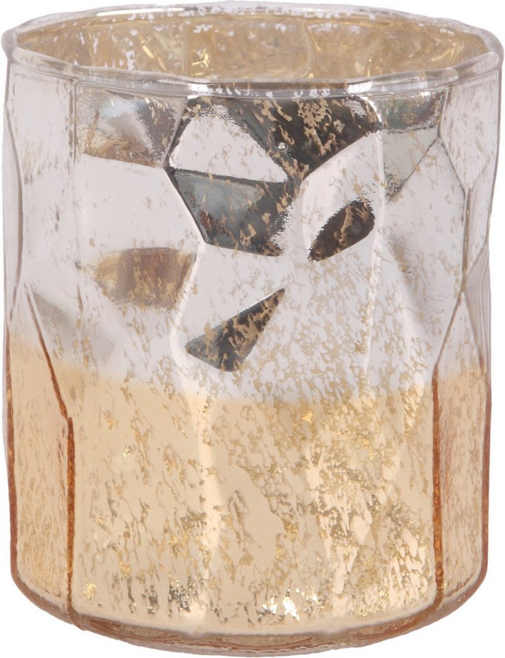 Trend Line Windlicht Windlicht Glas Ø 10 x 12 cm gold weiß Trend Line Windlicht Windlicht Glas Ø 10 x 12 cm gold weiß von Trend Line