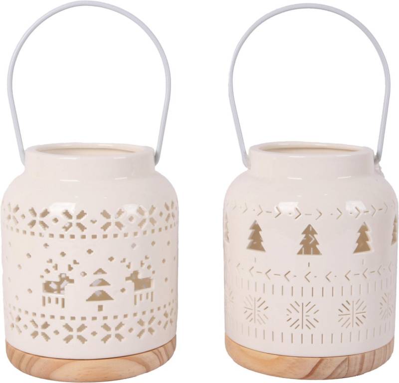 Trend Line Windlicht Windlicht Weihnachten mit Griff Keramik Ø 12 x 16 Trend Line Windlicht Windlicht Weihnachten mit Griff Keramik Ø 12 x 16 von Trend Line