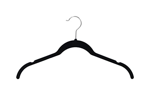 TrendLine Kleiderbügel mit Samtüberzug 5 Stück schwarz Kleiderbügel von Trend Line