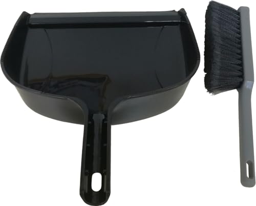 TrendLine Kunststoff Kehrgarnitur Jumbo schwarz mit Gummilippe Aufhängöse Feger von Trend Line