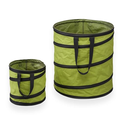 TrendLine Laub- und Grastonne Set 85 L und 15 l grün Gartenabfallbehälter von Trend Line