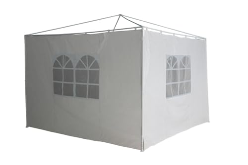 TrendLine Seitenteile für Pavillon 3x3 m weiß 2 STK Klettverschluss Gartenzelt von Trend Line