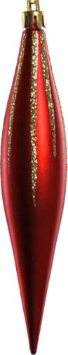 TrendLine Weihnachtskugeln Zapfen bruchfest, langlebig 15 cm rot 8 Stück Christbaum- & Feiertagsschmuck von Trend Line