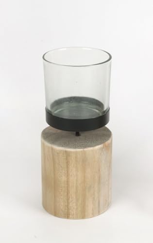 TrendLine Windlicht Holz Ø 19 cm Kerzenhalter von Trend Line