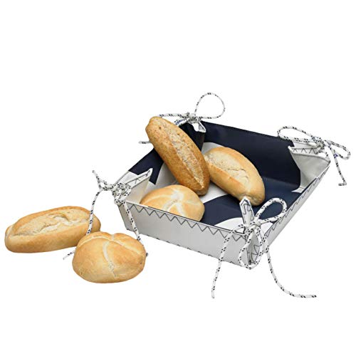 Brotkorb aus Segeltuch Weiß/Marineblau Boot, Camping, zu Hause Brotkorb aus Segeltuch Weiß/Marineblau Boot, Camping, zu Hause von Trend Marine