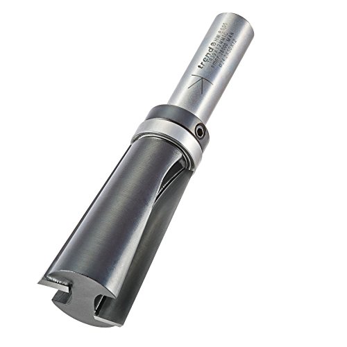 Trend Trade Kugelgelagerter Schrägfräser für Türen, 12 mm Schaft, 24.3 mm Schnittdurchmesser, 50 mm Schnittlänge, 3 Grad Winkel, Hartmetallbestückt, TR39X12MMTC von TREND