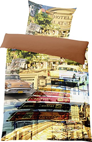 KUBA Havanna - Bettwäsche im Digitaldruck 135x200cm Mako-Satin von TREND