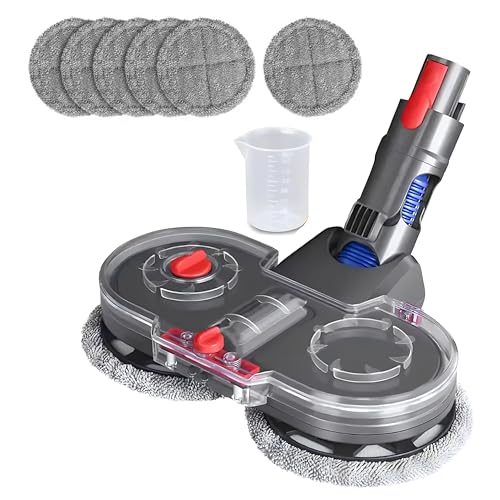 TrendClub100 Wischaufsatz mit 6 Pads - Elektrischer Bodenwischer mit Abnehmbaren Wassertank - kompatibel mit Dyson V7/V8/V10/V11/V15 Staubsauger von TrendClub100