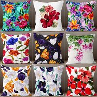 Floral Kissenbezug, Sommer Trend Bunte Blumen Home Decor Und Blätter Decor, Housewarming Kissen Floral Kissenbezug, Sommer Trend Bunte Blumen Home Decor Und Blätter Decor, Housewarming Kissen von TrendHomeDesign