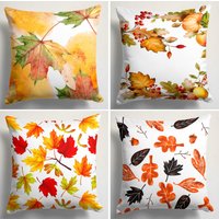 Herbst Baum Deko, Trend Kissenbezug, Orange Blätter Wurfkissen, Hauswärmer Bauernhaus Kissenbezug von TrendHomeDesign