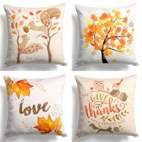 Herbstliebe Kissenbezug, Dekorative Orange Ahorn Baum Blätter Herbst Themen Digital Art Thanksgiving Geschenk von TrendHomeDesign