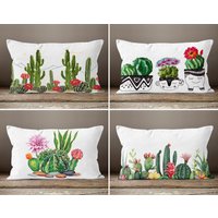 Kaktus Kissenhüllen, Bunte Blumen Kissenhülle, Dekorative Lumbar Geschenk Zur Wohnungseinrichtung, Kissenhülle von TrendHomeDesign