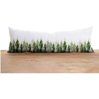 Kiefernbaum Lumbar Kissenbezug, Waldkissenbezug, Grüner Langer Body Schlafzimmer Dekor, Geschenk Zur Wohnungseinrichtung von TrendHomeDesign