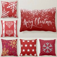Rot Weiße Weihnachts Kissenhülle, Schneeflocke Weihnachtsgeschenk, Weihnachtsgeschenkideen von TrendHomeDesign