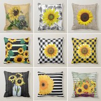 Sonnenblumen Kissenbezug, Gelb Weiß Blumen Wohnzimmer Dekor, Home Decor Geschenk von TrendHomeDesign