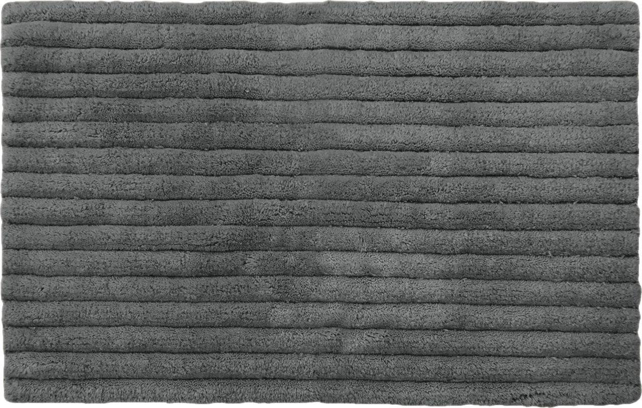 TrendLine Badteppich anthrazit Baumwolle 80 x 50 cm von TRENDLINE