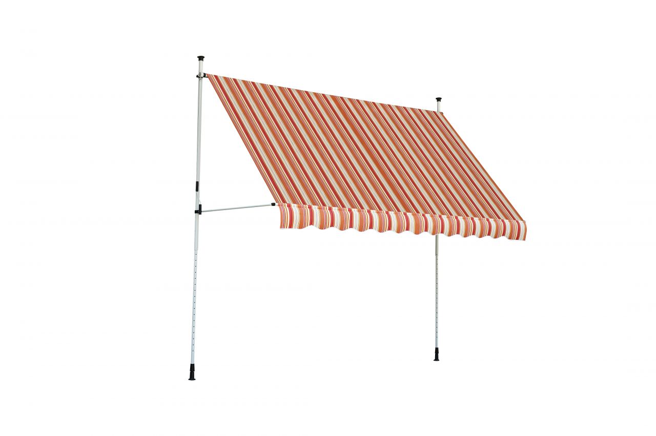 TrendLine Balkon-Markise 3 x 1,3 m orange-weiß gestreift von TRENDLINE