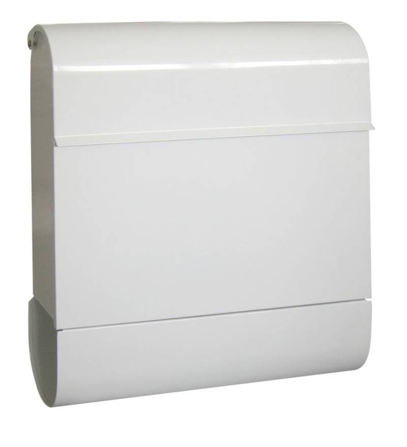 Primaster Briefkasten Gong mit Zeitungsbox weiß 41 x 37.2 x 11.2 cm von TRENDLINE