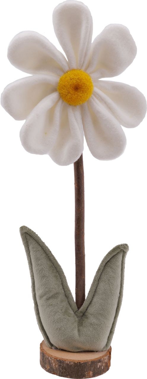 TrendLine Deko Aufsteller Blume 37 cm weiß grün von TRENDLINE