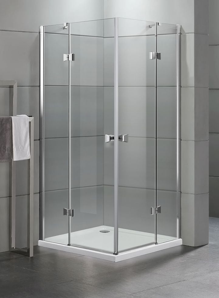 Primaster Dusch-Eckeinstieg-Tür Easy-6 Open 90 x 90 cm Klarglas chrom von Primaster