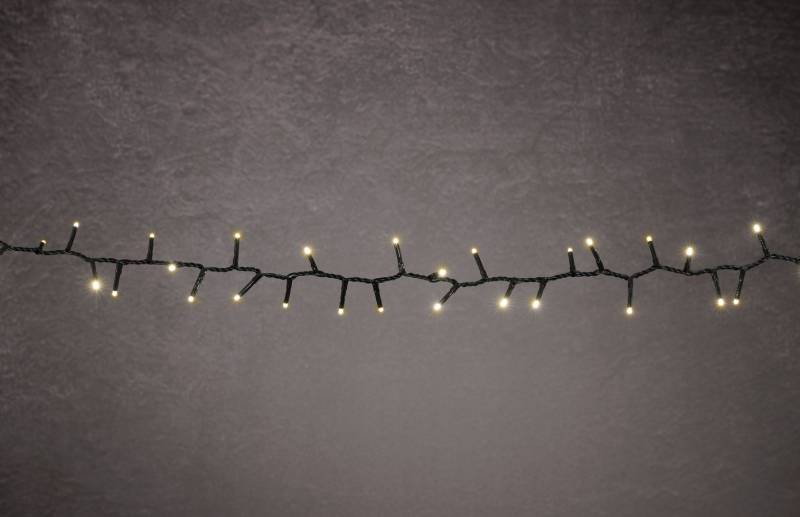 TrendLine LED-Lichterkette Premium Außen 15,6 m warmweiß-grün mit Timer, Dimmer von TRENDLINE