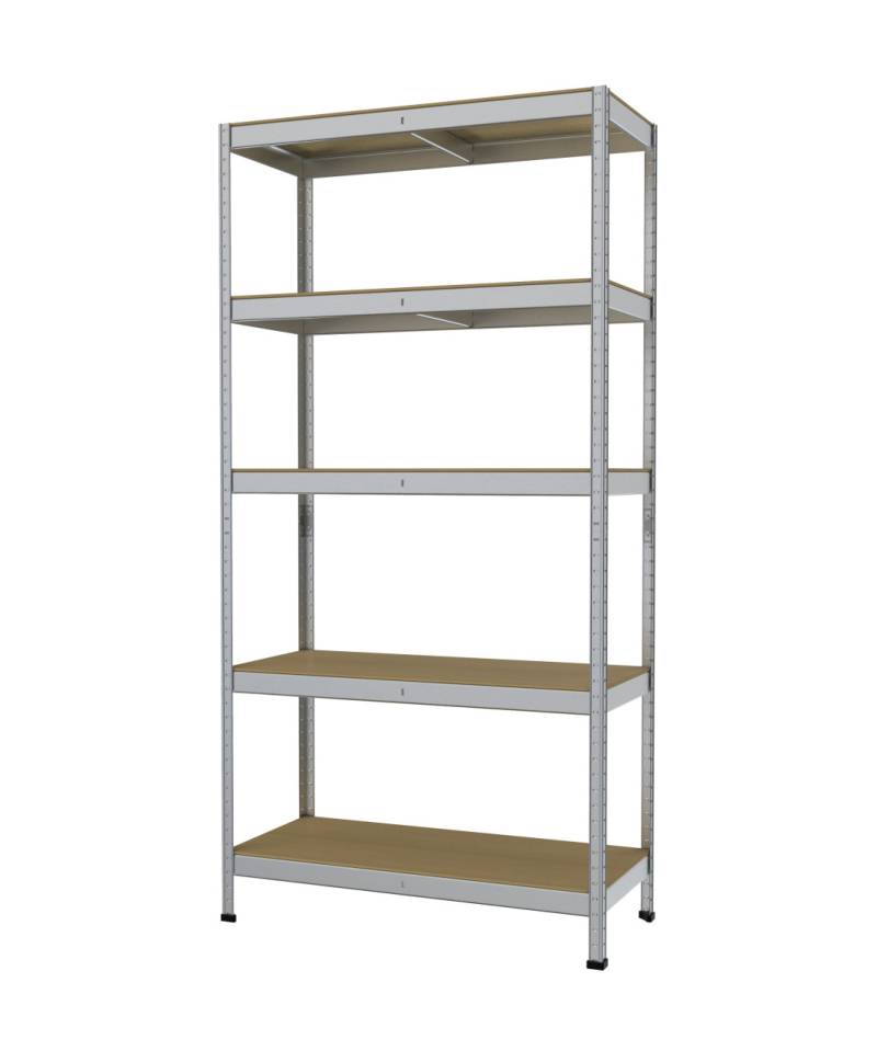 Schwerlastregal 180 x 90 x 40 cm 5 Holzböden 875 kg von TRENDLINE