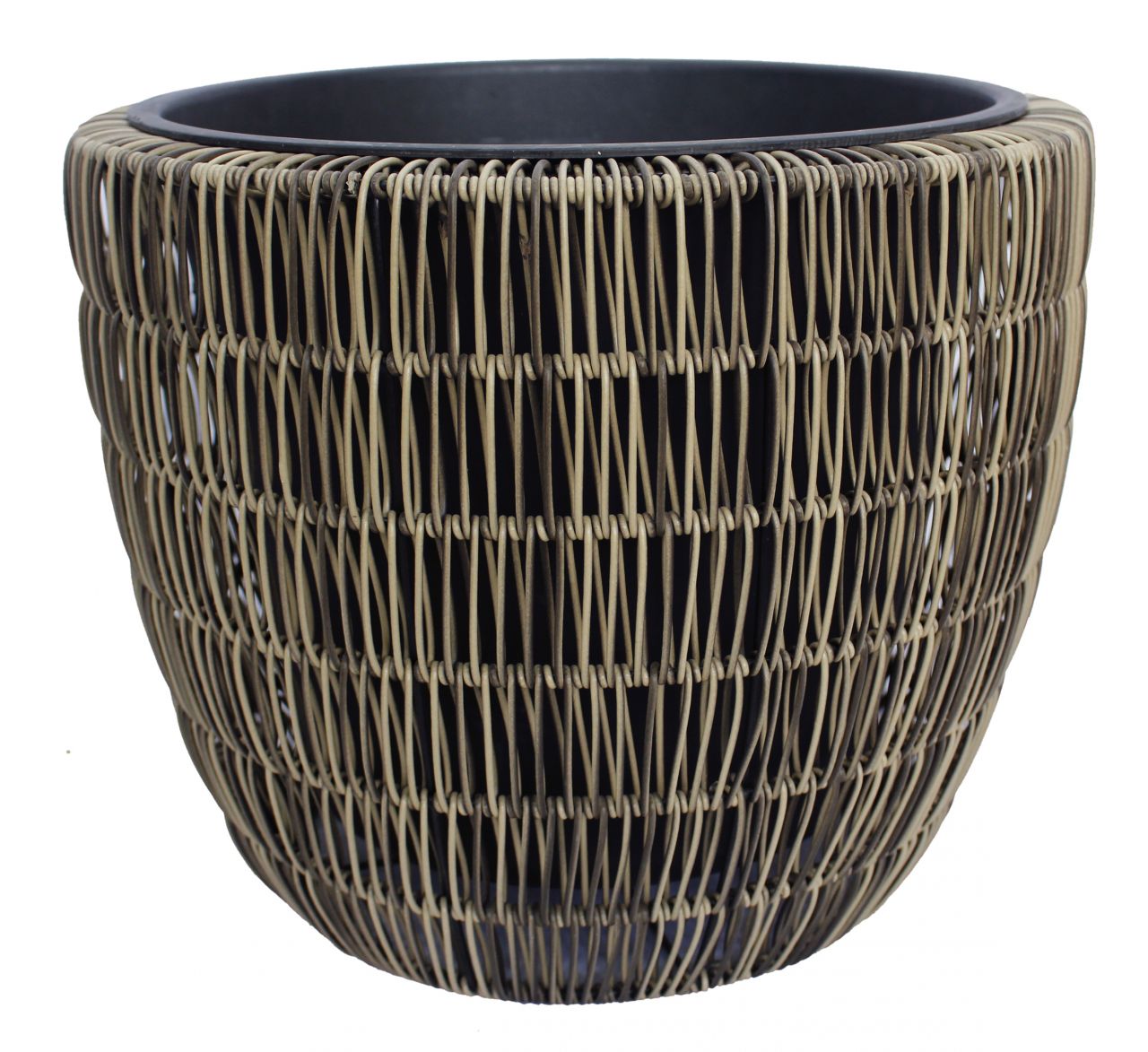 TrendLine Polyrattan Pflanztopf Ø 44 x 36 cm braun von TRENDLINE