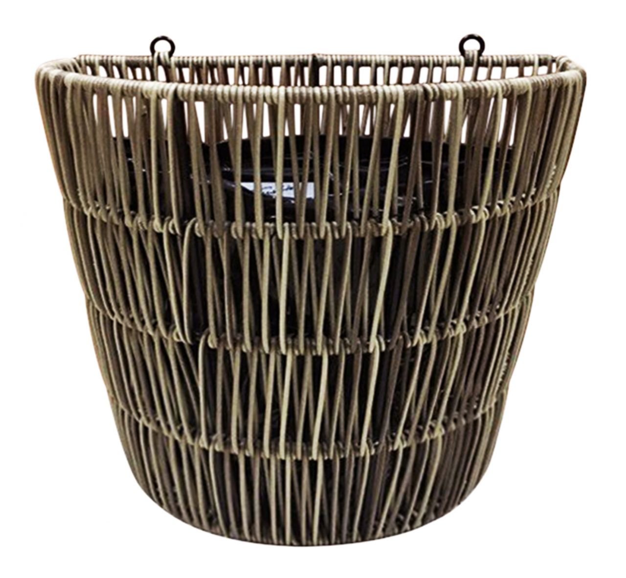 TrendLine Polyrattan Wand-Pflanztopf 32 x 18 x 29 cm braun von TRENDLINE