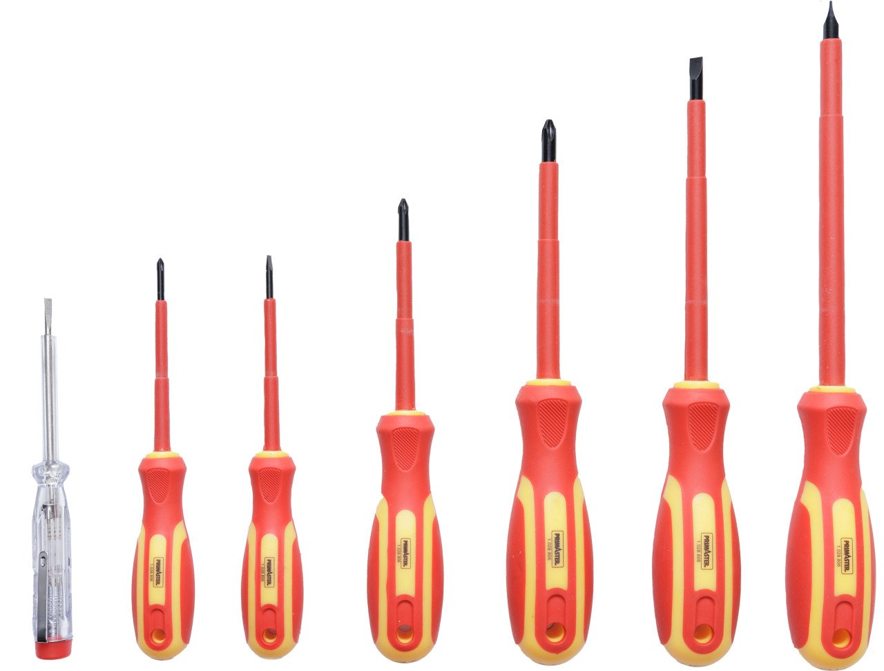 Primaster VDE-Schraubendreher-Set inkl. Spannungsprüfer 7-teilig von Primaster