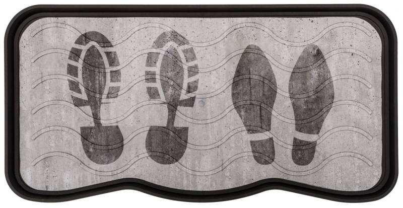 TrendLine Schuhabtropfschale Fußabdrücke 75 x 38 x 2,5 cm von TRENDLINE