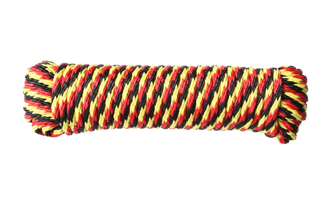 TrendLine Seil Ø 6 mm x 15 m schwarz-rot-gelb von TRENDLINE
