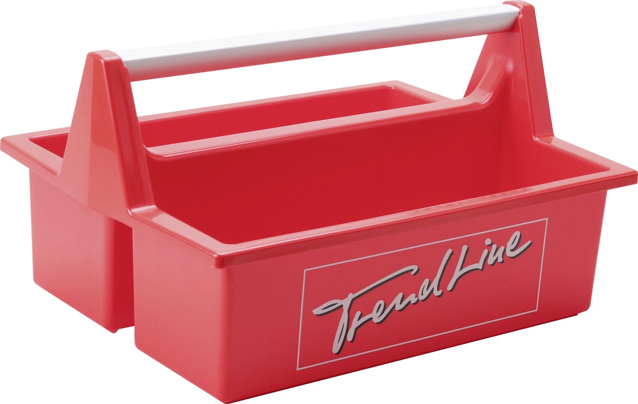TrendLine Tragekasten rot unbestückt 40 x 29 cm Alu-Griff von TRENDLINE