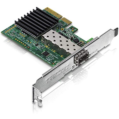 TRENDnet TEG-10GECSFP 10 Gigabit PCIe SFP+ Netzwerkadapter, konvertiert einen PCIe-Steckplatz in einen 10G SFP+-Steckplatz, unterstützt 802.1Q, Standard- und Low-End-Medien enthalten von TRENDnet