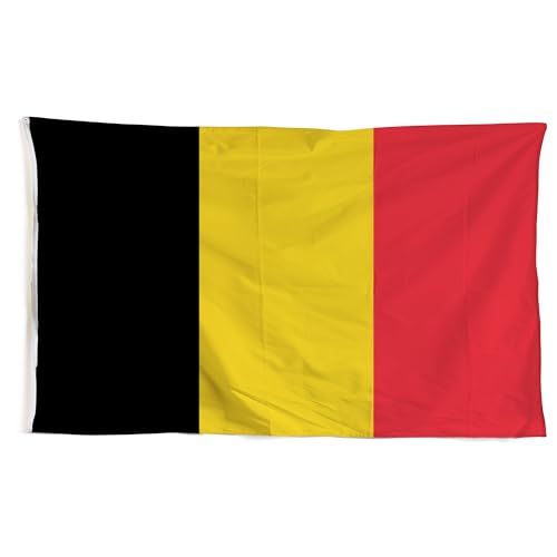 TrendandStylez Belgien Flagge, 90x150 cm, Belgien Fahne mit Ösen für Fahnenmast, wetterfest von TrendandStylez