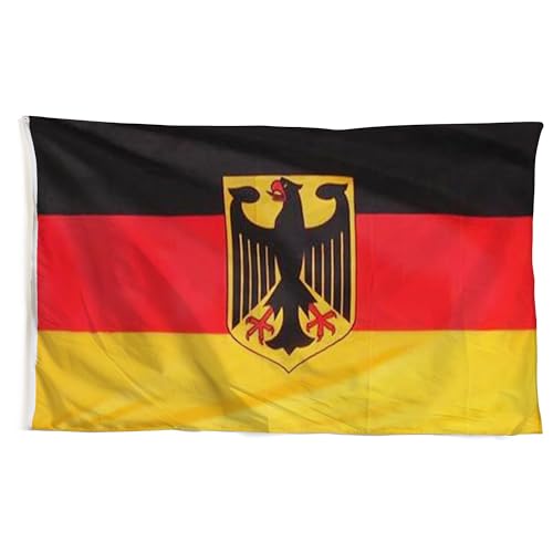 TrendandStylez Deutschland Flagge mit Adler, 90x150 cm, Deutschland Fahne mit Ösen für Fahnenmast, wetterfest von TrendandStylez