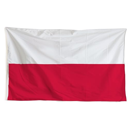 TrendandStylez Polen Flagge, 90x150 cm, Polen Fahne mit Ösen für Fahnenmast, wetterfest von TrendandStylez