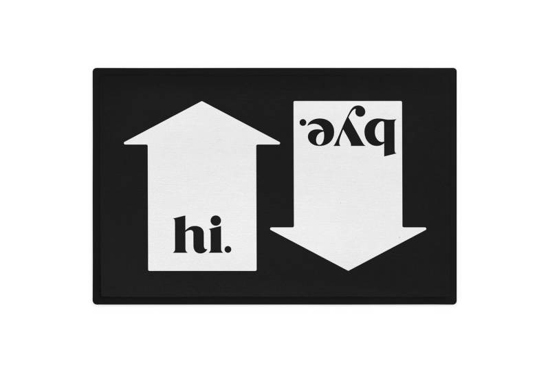 Trendation Fußmatte Hi Bye Fußmatte Schmutzfangmatte Waschbar Geschenk mit Spruch 60x40 cm von Trendation