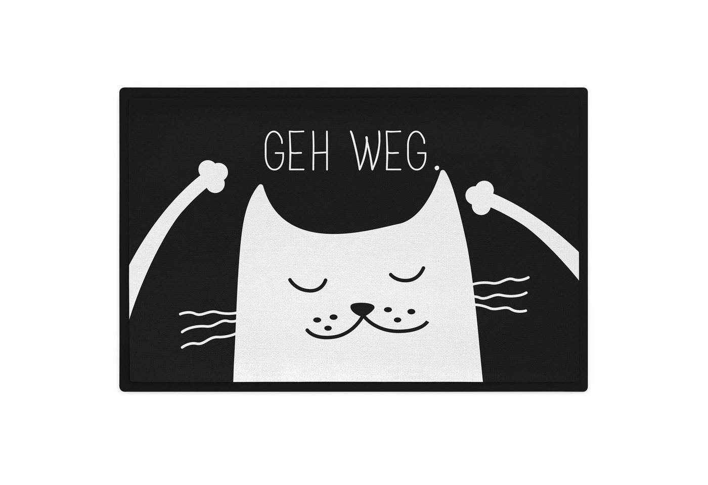 Fußmatte Katzen Fußmatte Geschenk mit Spruch Geh Weg Katzenbesitzer Geschenkide, Trendation von Trendation