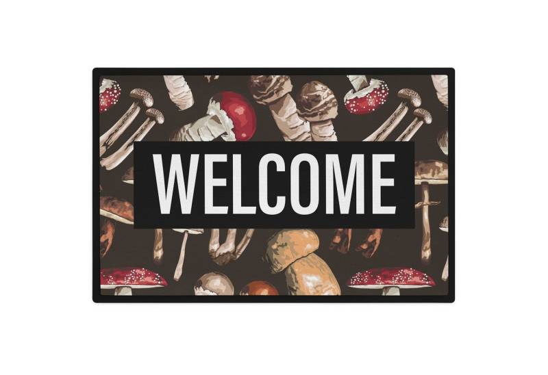 Trendation Fußmatte Welcome Fußmatte Pilze Wald Muster Willkommen Geschenk Außen Innenbere von Trendation