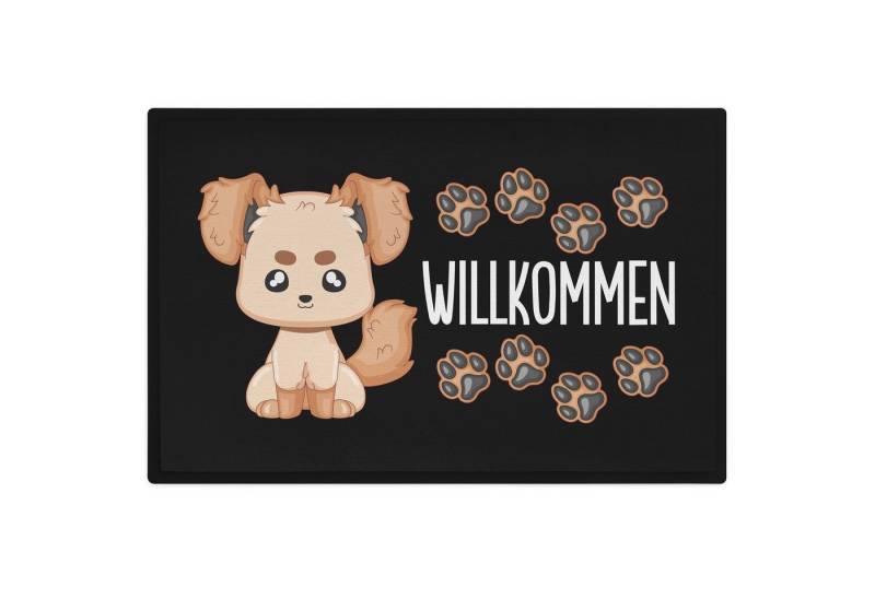 Trendation Fußmatte Willkommen Fußmatte Hunde Grafik Niedlich Geschenk Hunde-Besitzerin Au von Trendation