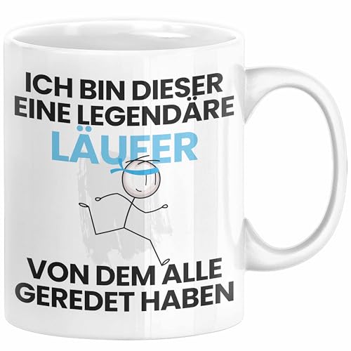 Läufer Geschenk Tasse Lustige Geschenkidee Geburtstag für Läufer Ich Bin Dieser Legendäre Läufer Von Dem Alle Geredet Haben Kaffee-Becher (Weiß) von Trendation