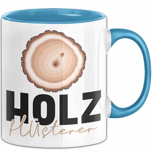 Schreiner Holz Tasse Geschenk Holz Flüsterer Tischler Handwerker Geschenk Männer (Blau) von Trendation