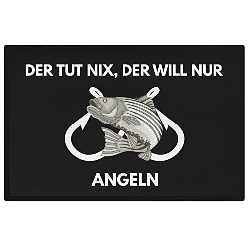 Trendation - Angler Geschenk Fußmatte Der TUT Nix Der Will Nur Angeln Türmatte Fischen 60x40 cm von Trendation