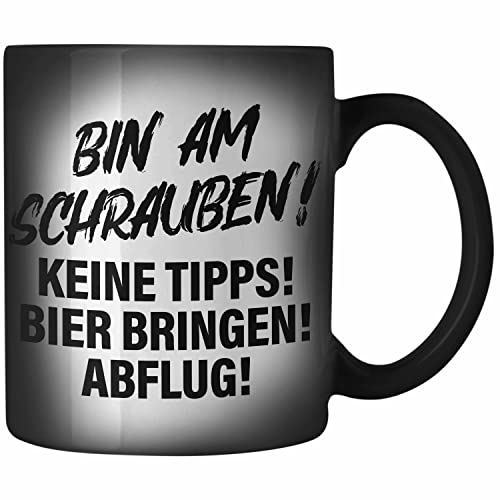 Trendation - Auto Tuner Zaubertasse Geschenke Autotuner Geschenkidee Autoliebhaber Zaubertasse für Männer Autofan Farbwechsel Tasse von Trendation