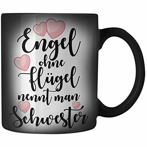 Trendation - Beste Schwester Geschenk Zaubertasse Farbwechsel Tasse Geburtstag Weihnachten Geschenkideen Schwestern Bruder Lustig Mug von Trendation