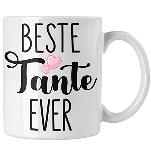 Trendation - Beste Tante Ever Tasse Geschenk Geburtstag Weihnachten Lustig Geschenkideen von Nichte (Weiß) von Trendation