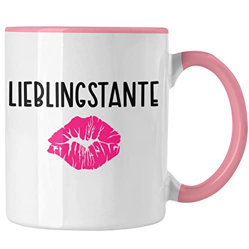 Trendation - Beste Tante Ever Tasse Geschenk Geburtstag Weihnachten Lustig Geschenkideen von Nichte Lieblingstante Spruch (Rosa) von Trendation